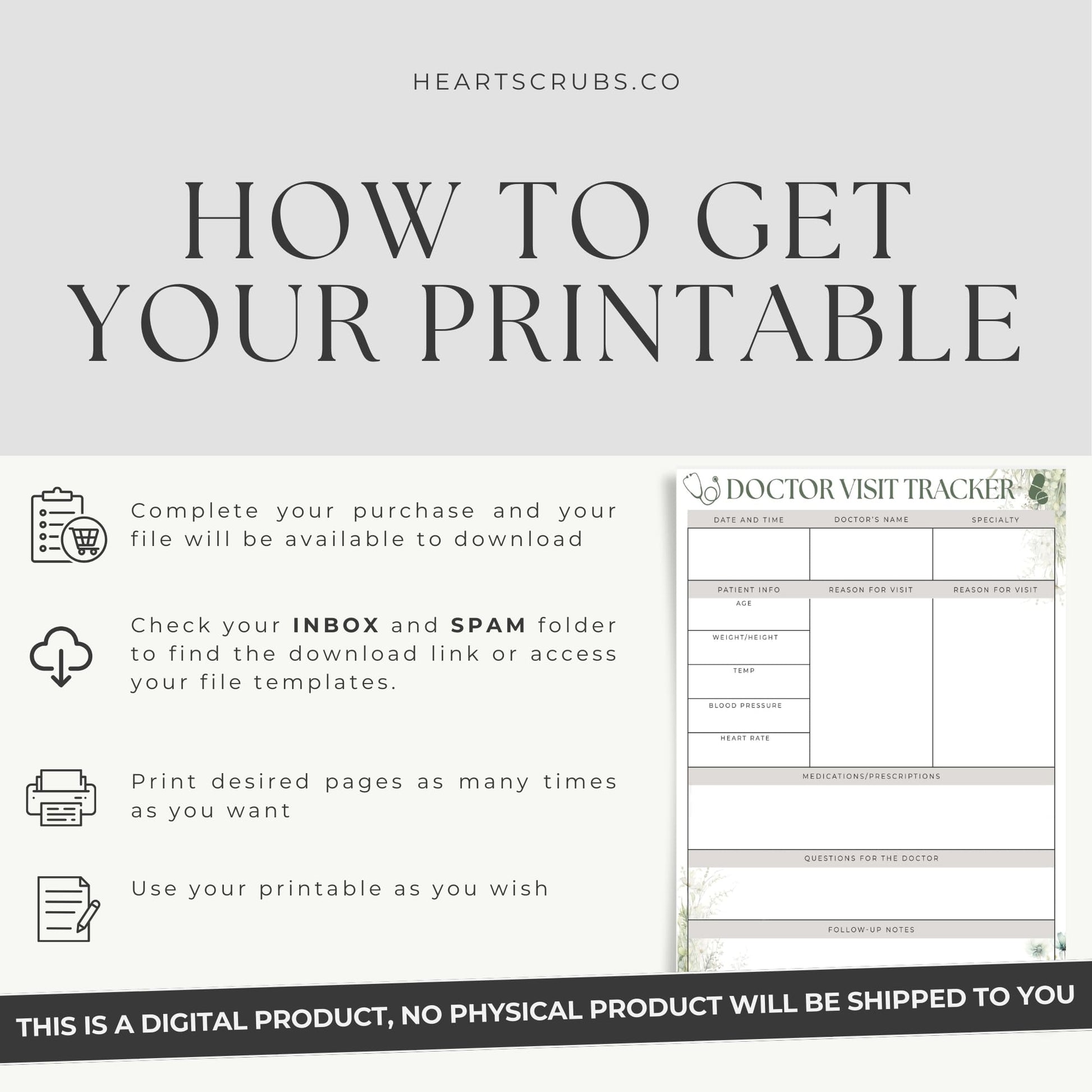 Keep your health journey organized with this Printable Doctor Visit Tracker, the ultimate tool for managing all your medical appointments and tracking essential health details. Perfect for anyone who values organization and wants to streamline their healthcare visits, this tracker offers a comprehensive and stylish solution.