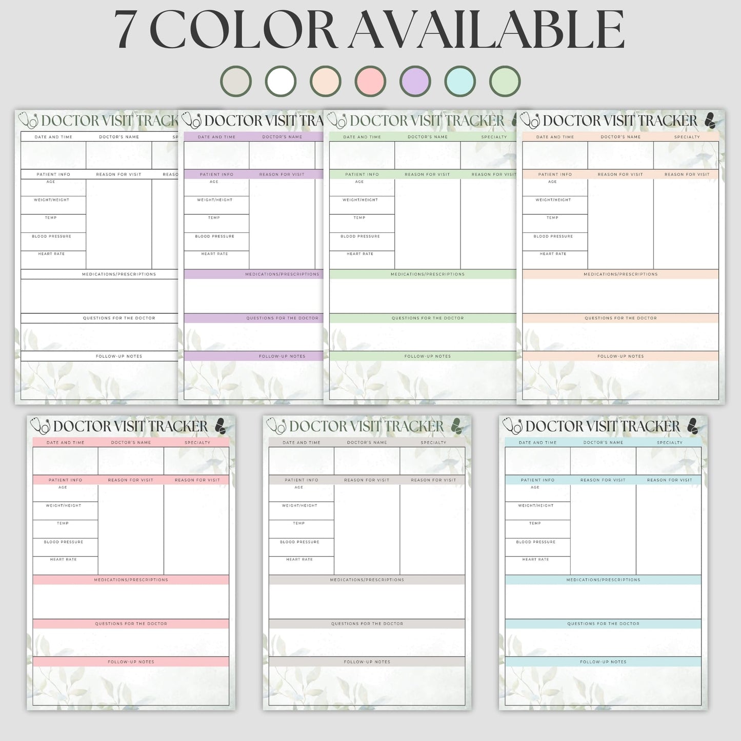 Stay organized and stress-free with this Printable Doctor Visit Tracker, designed to help you manage appointments, medications, and follow-ups with ease. Whether for personal health management or caregiving, this tracker is the perfect tool to streamline your healthcare routine.