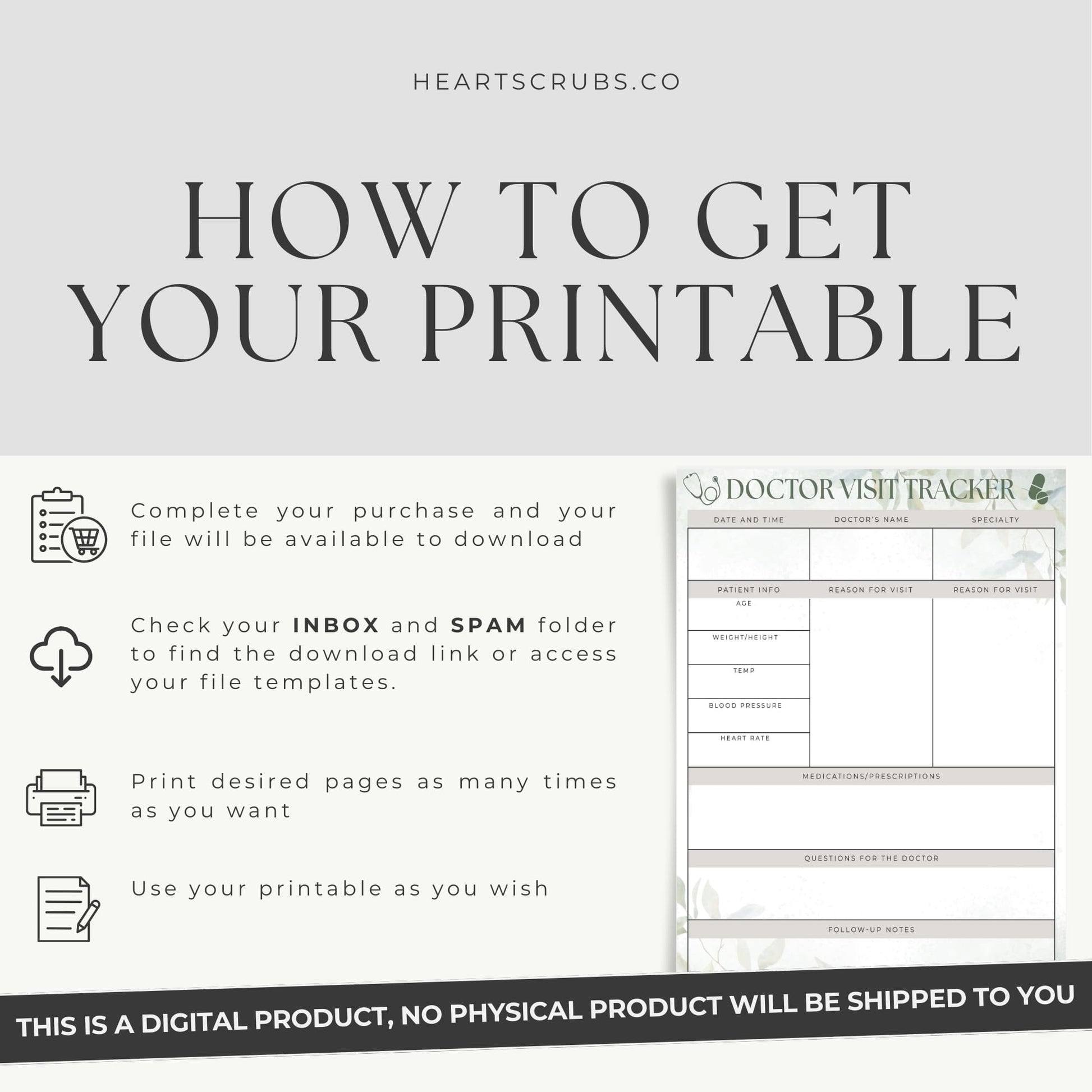 Stay organized and stress-free with this Printable Doctor Visit Tracker, designed to help you manage appointments, medications, and follow-ups with ease. Whether for personal health management or caregiving, this tracker is the perfect tool to streamline your healthcare routine.