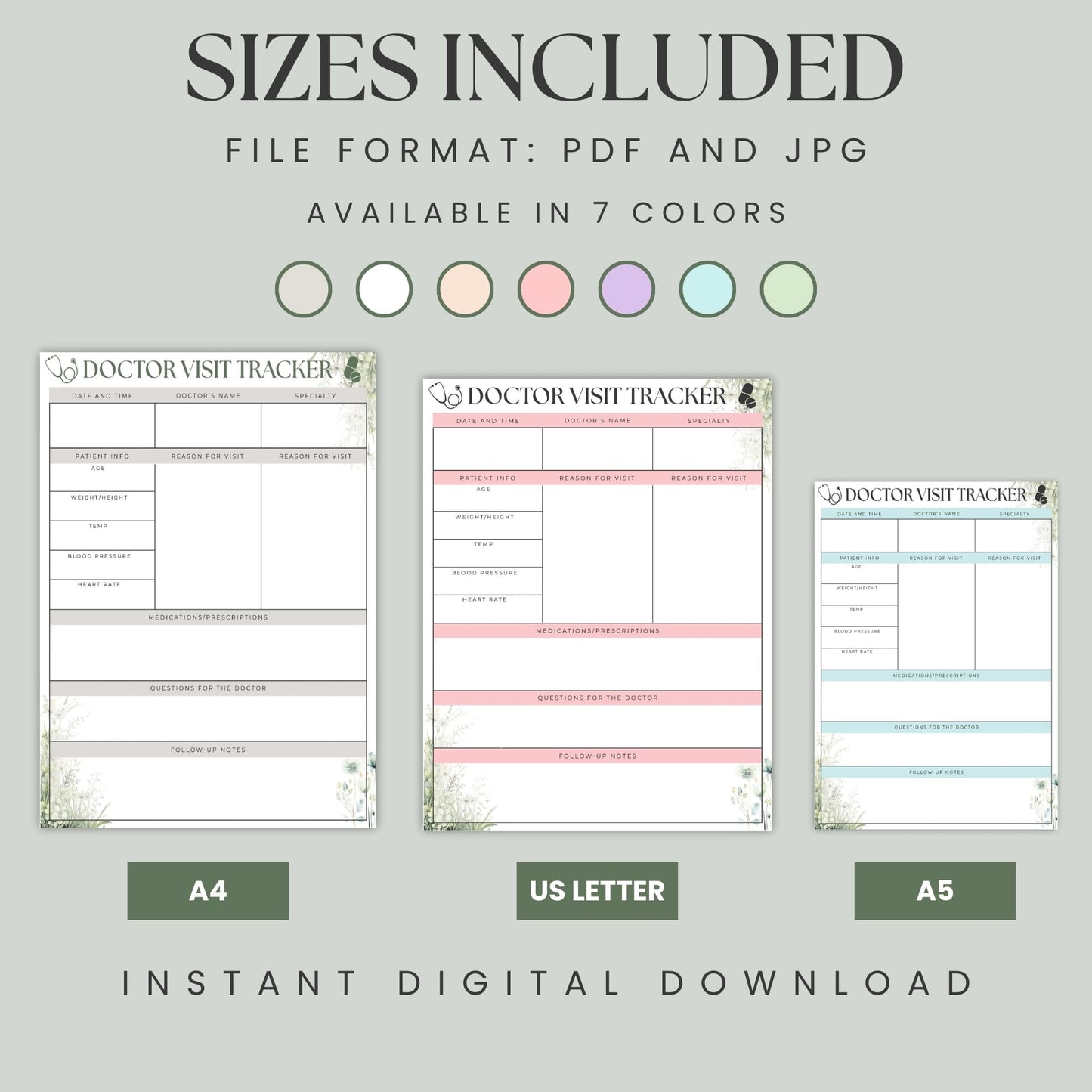 Keep your health journey organized with this Printable Doctor Visit Tracker, the ultimate tool for managing all your medical appointments and tracking essential health details. Perfect for anyone who values organization and wants to streamline their healthcare visits, this tracker offers a comprehensive and stylish solution.