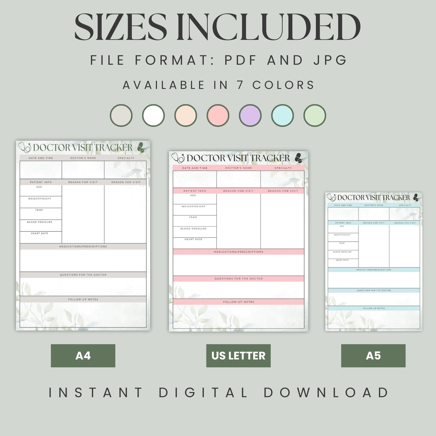 Stay organized and stress-free with this Printable Doctor Visit Tracker, designed to help you manage appointments, medications, and follow-ups with ease. Whether for personal health management or caregiving, this tracker is the perfect tool to streamline your healthcare routine.